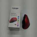 Memzuoix Ergonomic Wireless Mouse, 2.4G Optical Cordless, 800/1200/1600 DPI, Vertical Computer Mouse for Laptop, Mac, PC, Desktop (Right Hand, Large) - Red