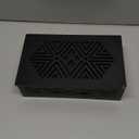 Saillong Doorbell Chime Cover Box Only, Decorative Wood Doorbell Cover for Wall Inside with Geometric Design, Indoor Doorbells Covers with Mounting Hardware, Chime Not Included(Black)