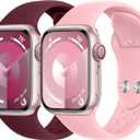 Sport Bands for Apple Watch Band 40mm 41mm 45mm 44mm 49mm iWatch Band 38mm 42mm 46mm Women/Men,Soft Silicone Strap for Apple Watch Series 11 10 9 8 7 6 5 4 3 SE 3/2nd Ultra/3/2 49 44 42 46 41 45 mm