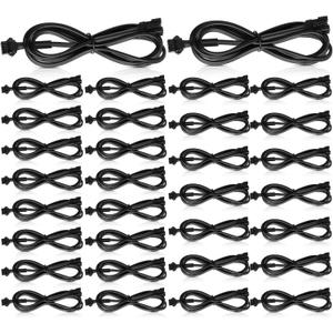 Kanayu 32 Pcs 4 Pin RGB LED Accent Multicolor Light Extension Cable Wire Cord Set for LED Motorcycle ATV Car Multicolor Neon Strip Trucks Rock Light (60 Inch)