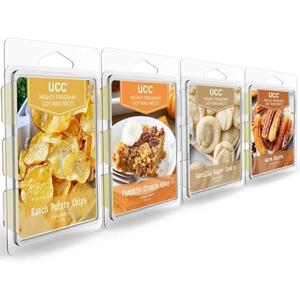 Pack of 5, UCC Wax Melts, Long Lasting Premium Plant Based Natural Soy Scented Melts Cubes, Wax Melts Tarts, Colored Wax Melt - 4 Pack