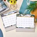 2 x 2026 Desk Calendar - Standing Flip 2026 Desktop Calendar from Jan 2026 - Dec 2026, 10" x 8.3", Memo Pages, Stand up Desk Calendar with Strong Twin-Wire Binding, Blank Blocks, Premium Paper