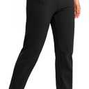 SANTINY Women's Fleece Lined Joggers Water Resistant High Waisted Thermal Sweatpants Winter Pants Hiking Running Pockets (Medium, Black)