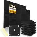 50 Pack Acoustic Foam Panels 1" X 12" X 12" Wedge Soundproof Studio Foam for Walls Sound Absorbing Panels Sound Insulation for Studio (50 Pack, Black)