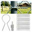 500 Pcs 1-5/8" Preformed Galvanized Steel Fence Ties with Drill Chuck and Pre-Cut Tool, 11 Gauge Twist Ties for Securing Chain Link Fences on Farms, Ranches, Gardens (500)
