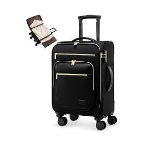 LOVEVOOK Rolling Laptop Bag for Women, Underseat Carry On Bag with Wheels | Fits 17.3 Inch Laptop, 30L Capacity, Silent Wheels, Rolling Briefcase, Carry On Luggage, Personal Item for Work Travel  
