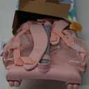 Clear Backpack Rolling Backpack for Girls,Transparent Bookbag Heavy Duty PVC See Through School Bags with Wheels for Teens Women Elementary Travel - Pink