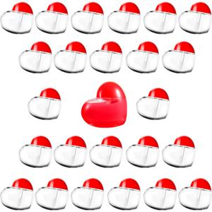 RONRONS 20 Pieces Heart Lip Gloss Tubes, Clear Plastic Empty Lip Gloss Container Cute Heart Shape Mini Lipgloss Tubes with Wand Bulk for Women Girls DIY Cosmetics Small Business