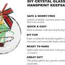 Stylor Baby's First Christmas Ornament 2025 - DIY Crystal Glass Handprint Keepsake, for Newborn Boy or Girl, My 1st Xmas Tree Hanging Decoration (Handprint Tree)