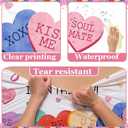 3pcs Little Sweetheart Tablecloth Valentines Table Cloth Conversation Heart Plastic Table Cover Little Sweetheart is on The Way Baby Shower Decorations for Valentines Birthday Decor