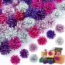 Yunlly 40 Pcs Christmas Bows for Gift Wrapping 4 in Large Christmas Gift Bows Self Adhesive Present Wrap Peel and Stick for Xmas Present Wedding Holiday Decoration(Silver, Rose Red, Purple, Pink)