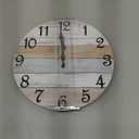 CHYLIN Wall Clock, Silent Non Ticking Battery Operated, Rustic Coastal Country Clock Decorative for Bathroom Kitchen Bedroom 8 (B-white,brown,blue)