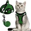 FAYOGOO Cat Harness, Cat Leash and Harness Set for Walking Escape Proof, Harness for Small Cats/Small Dogs, Large Kitten/Puppy Harness and Leash, Harness for Cats (Neon Green, X-Large)
