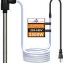 240V 3500W Fully Submersible Pool & Hot Tub Portable Electric Immersion Water Heater with WiFi Timer, Auto Shut Off & Temp Control for Spa, Pool, Above Ground Pool, Bathtub and Baptistry