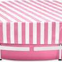 Solar Stock Tank Pool Cover, Waterproof Cover for 8 Feet by 30 Inches Large Round Metal Frame Above Ground Swimming Pool,with Tie-Down Ropes & 4 Sandbags,Increase Stability(Cover only,Pink), 8' Dia x 24" H