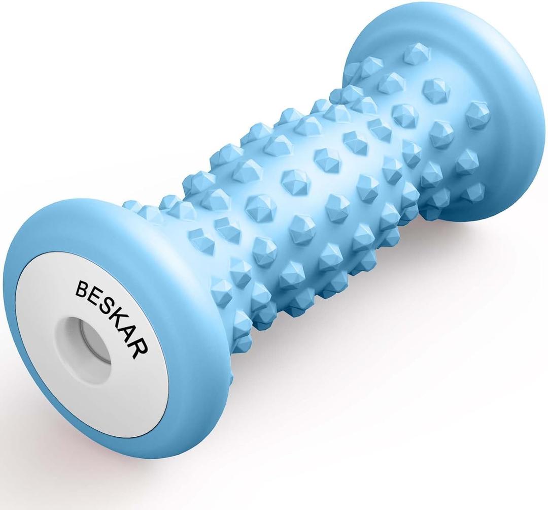 BESKAR Foot Massager Roller for Plantar Fasciitis Relief, Portable Feet Roller to Deep Tissue Muscle Massage, Foot Arch and Heel Pain, Reflexology Tool, Blue