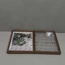 Egofine 8.5x11 Floating Frames Set of 2, Double Plexiglass Picture Frame, Made of Solid Wood Display Any Size Photo up to 8.5x11, Wall Mount or Tabletop Standing, Brown