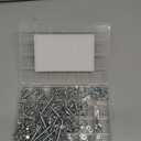 1080 Pcs Screws Bolts and Nuts Assortment Kit, Metric Machine Screws and Nuts and Flat Washers, M3/M4/M5/M6 Cross Slotted Round Head Bolts Sets (C)