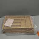 Silverware Organizer Large, Magnetic Connected Expandable 13 Slots Silverware Drawer Organizer From 21 to 37.4 Inches, Adjustable Flatware and Cutlery Holder, Bamboo Utensil Tray for Kitchen Natural