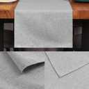 Table Runner 13 x 90 Inches Long, Cotton Linen Farmhouse Style Grey Table Linen for Kitchen Dining Coffee Table Parties Wedding Home Decor (Modern-Grey, 13 x 90)