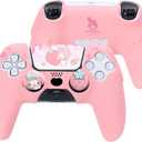 PS5 Controller Skin,Soft Silicone Protective Cover Case Anti-Slip Protective Shell for PS5 Controller with 2 Thumb Grip Caps