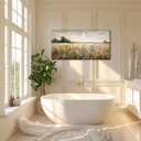 Wapluam Wall Decor For Living Room Canvas Prints Wall Art Bedroom Office Decoration Vintage Abstract Painting Rural Natural Landscape Pictures Artworks Ready To Hang Farmhouse Aesthetic Home Decor 40"L x 20"W