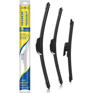 3 Pack Windshield Wiper Blades Compatible with Hyundai Veloster 2012 2013 2014 2015 2016 2017 Original Factory Quality Front Rear Wipers Blade Set for My Car - 26" 18" 8"