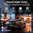 Miden X5 4K WiFi Dash Cam Front and Rear Inside, 2160P+1080P+1080P FHD 3 Channel Dash Camera for Cars, 360 All Sides Dashcam, Free 64G SD Card, G-Sensor, WDR, Night Vision, 24H Parking Monitor