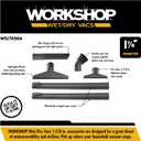 WORKSHOP Wet/Dry Vacs Shop Vacuum Accessories WS17856A Locking Attachment Kit (6-pieces) for Wet Dry Vacuum Cleaners, Fits Most 1-7/8-inch Extension Wands and Hoses