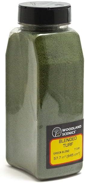 Woodland Scenics T1349 Turf Fine Blended Green 32 oz WOOU3349