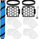 Anewise Filter Brush Belt Replacement Parts for Shark UV850 Performance LiftAway ADV DuoClean PowerFins Upright Vacuum, 1 Brush Roll+2 HEPA +4 Filters+2 Belts, Part #1483FC2000 & XHF320 & XFFK602UKT