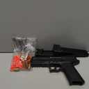 Automatic Shell Ejecting Toy Gun Pistol, Soft Bullet Toy Gun for Boys, Education Model Realistic Toy Pistol Shooting Game Toys Gifts Christmas Birthday for Kids 8+ (Black)