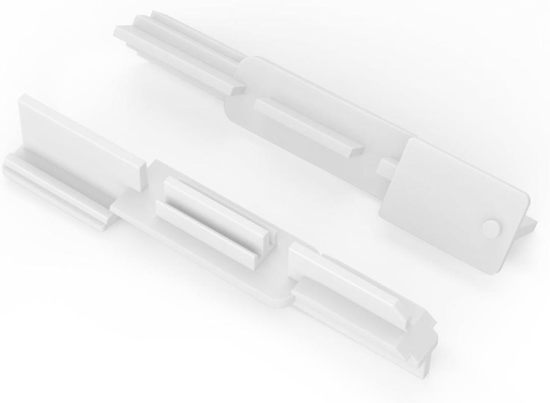PalpitateC Sliding Shower Door Bottom Sill Guide fits for Sliding Shower Door Systems Shower Door Parts Bottom Guide for Glass Shower Door Track Guide White Nylon - 2 Pack