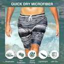 Kanu Surf Mens Barracuda Swim Trunks (Regular & Extended Sizes) (2X, Mileage Black)