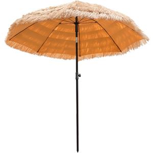 6.5ft/8ft Tiki Umbrella Outdoor Patio With Tilt - Hawaiian Tropical Palapa Beach, UPF 50+ Thatch Hut for Patios Backyard Pool