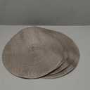 FunWheat Round Braided Placemats Set of 4 Table Mats for Dining Tables Woven Washable Non-Slip Place mats 15 inch (Brown, 4pcs)