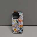 Compatible with iPhone 16 Pro Max Case,Flowers Stained Glass Gold Full Pattern Plastic Soft TPU, Double Protection Corner Case for iPhone 16 Pro Max