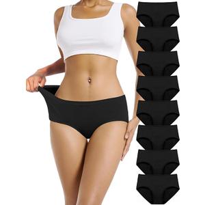 TIICHOO Womens Underwear Cotton Stretch Ladies Hipster Panties Full Coverage Pack of 8, 2XL