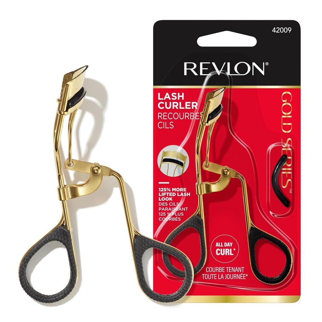 Revlon Gold Series Eye Lash Curler, Creates Open Eye Look, Easy to Use, Titanium-Coated for Durability, 1 Count