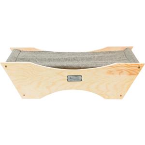 Armarkat Elevated Cozy Pet Hammock for Cats Scratch Resting Sleepy Bed, Natural Beige and Gray, 23.2" L x 5.9" W x 17.3" Th