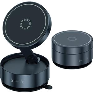 Magnetic Phone Holder for Car  Vacuum Suction Phone Mount, 360 Adjustable Foldable Stand, Universal Compatible with iPhone 16/15/14/13/12, Samsung, All Smartphones