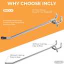 INCLY 50 Pack 6 Inch Pegboard Hooks, 1/4" Heavy Duty Peg Board Hooks Accessories with Rubber Tipped, Peg Board Tool Hangers Fit 1/4" Pegboard for Hanging Tools Garage, Craft Room, Kitchen, Store