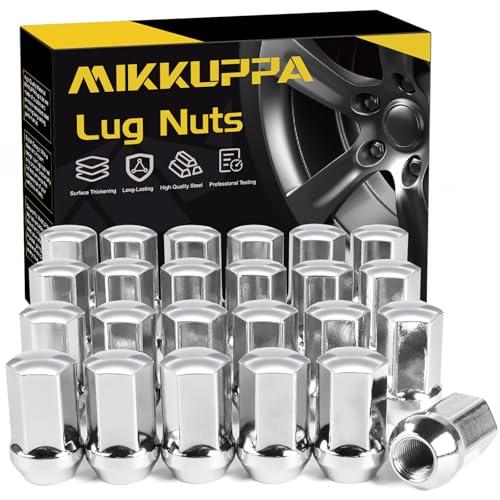 MIKKUPPA M12x1.5 Lug Nuts - Replacement for Ford Fusion Focus Escape, Honda Accord Civic CRV, Chevy Cruze Malibu, Dodge Journey, Jeep Compass Patriot Aftermarket Wheel, 20pcs Chrome Closed End Nuts