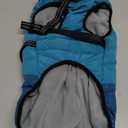 IECOii Dog Winter Coat with Harness Built in, Waterproof Windproof Dog Coats for Large Dogs, Thermal Fleece Cold Weather Jackets with Zip, Outdoor Warm Snow Jacket Reflective, Turquoise Green, XL