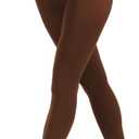 Women's 80 Denier Solid Color Opaque Tights, High Waist Footed Pantyhose (Large-X-Large, Coffee)