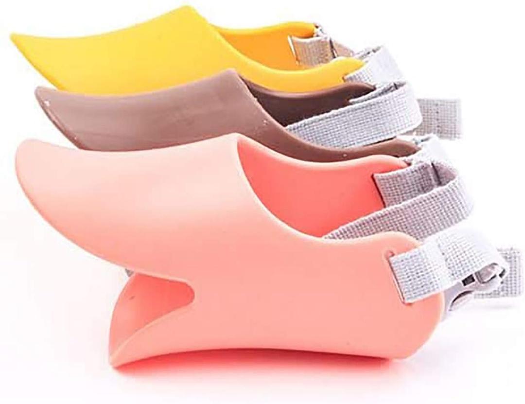 Dog Muzzles Anti Bite Silicone Duck-Bill Duck Mouth Shape Dog Mouth Covers Anti-Called Muzzle for Puppy Dogs (Pink)