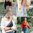 ZESICA Women's Fall Lapel Collar V Neck Long Sleeve Ribbed Knit Comfy Loose Casual Pullover Sweater Jumper Top (Brown, S)