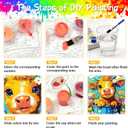 2 x Yunnuo Highland Cow Paint by Numbers Kit for Adults with Frame,Flowers Painting by Numbers for Beginners in Colorful Box,8W x 12L Canvas Small Paint by Number Kits for Home Wall Decor