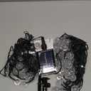 Joomer 4th of July Red White Blue Solar String Lights,39FT 60LED Waterproof with 8 Lighting Modes Patio Lights for Independence Day Garden Yard Gazebo Party