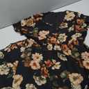 Simplee Womens Floral Maxi Dress - Short Sleeve Summer Boho Wedding Guest Dress Empire Waist Chiffon Modest Midi Dresses Large, Black 3 